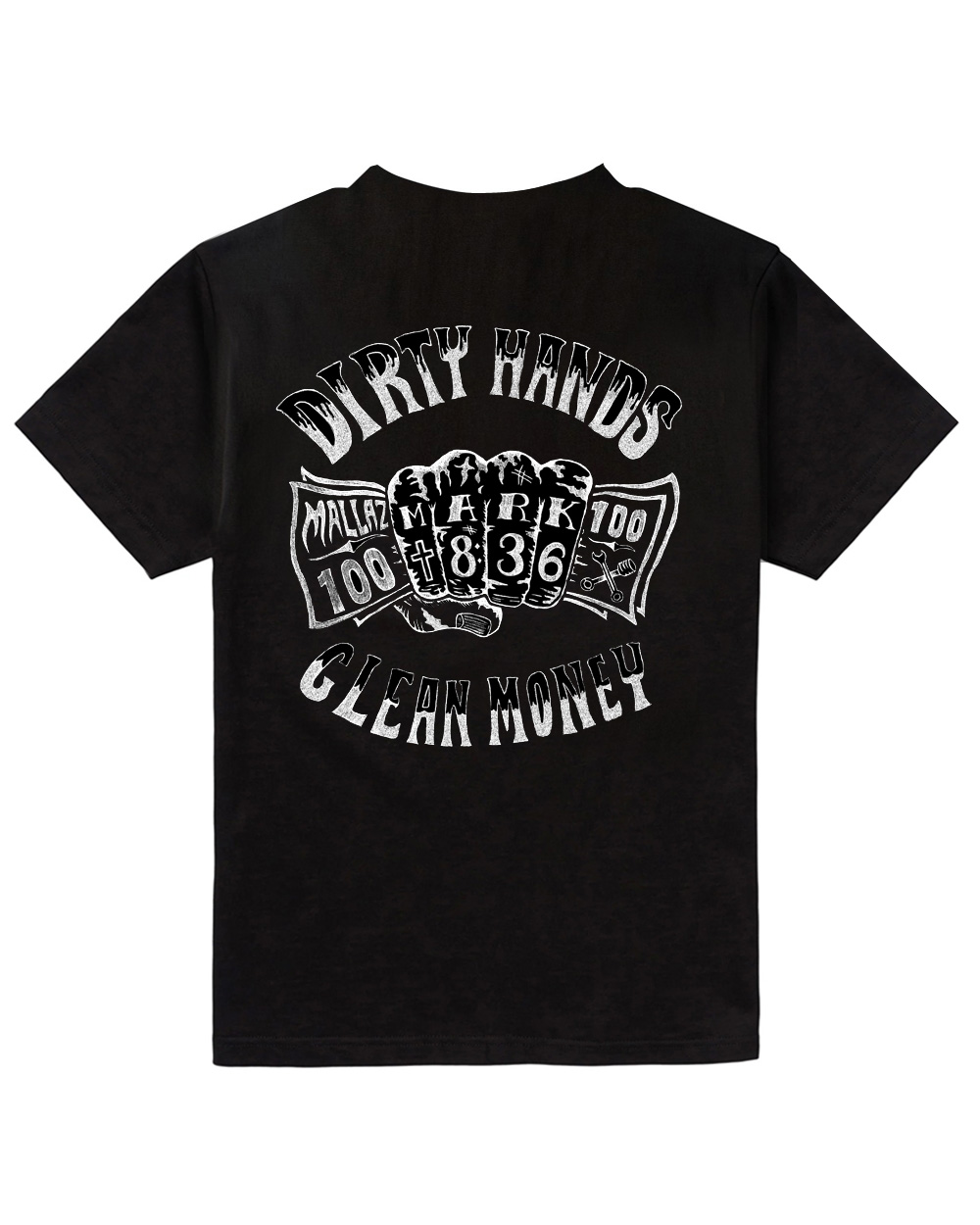 Dirty Hands Tee - Black (back)
