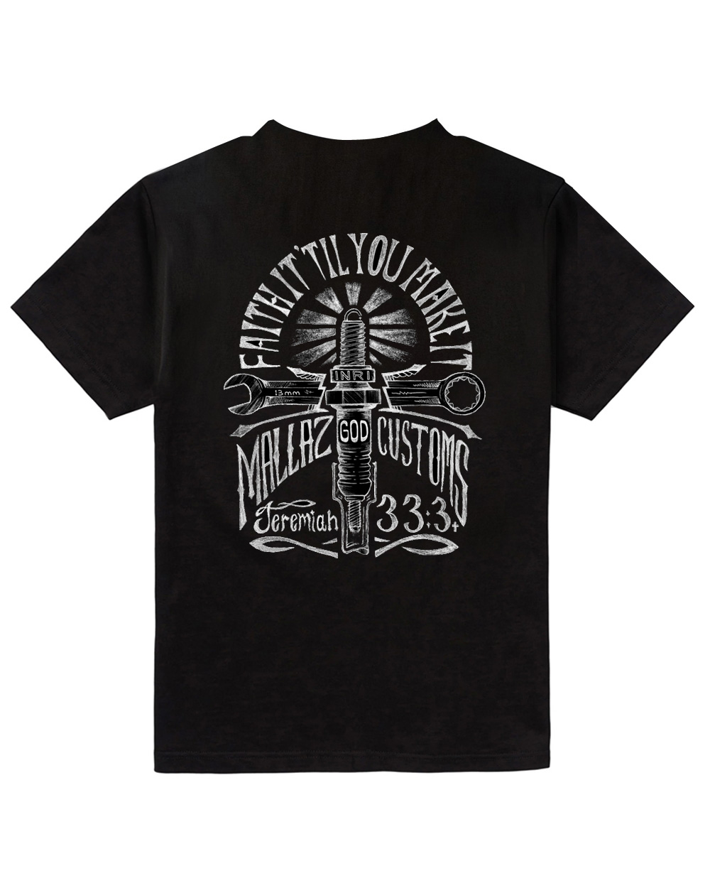 Faith it Tee - Black (back)