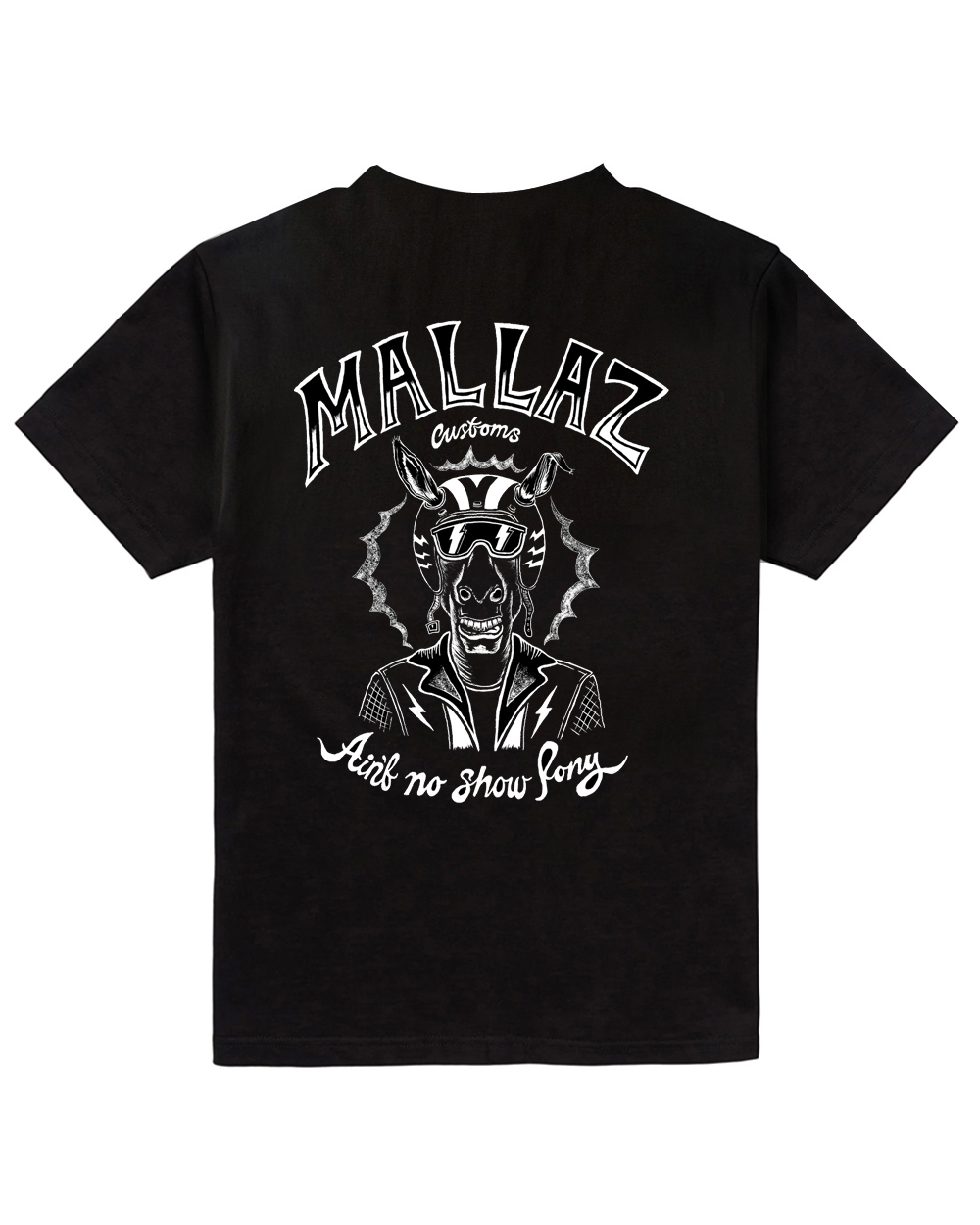 No show Pony Tee - Black (back)